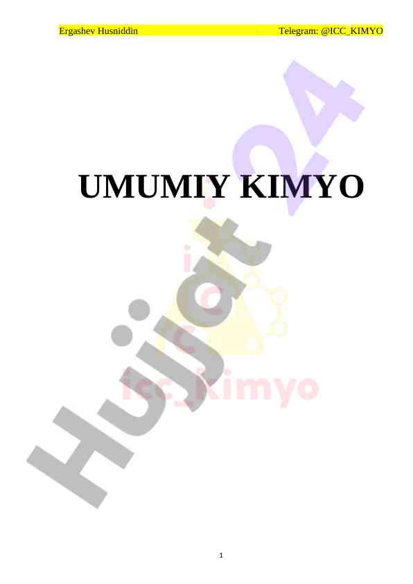 Umumiy kimyo 5000 masalalar qo'llanmasi