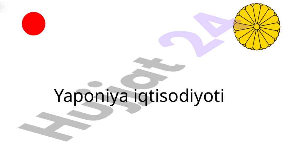 Yaponiya Iqtisodiyoti Rivojlanishi