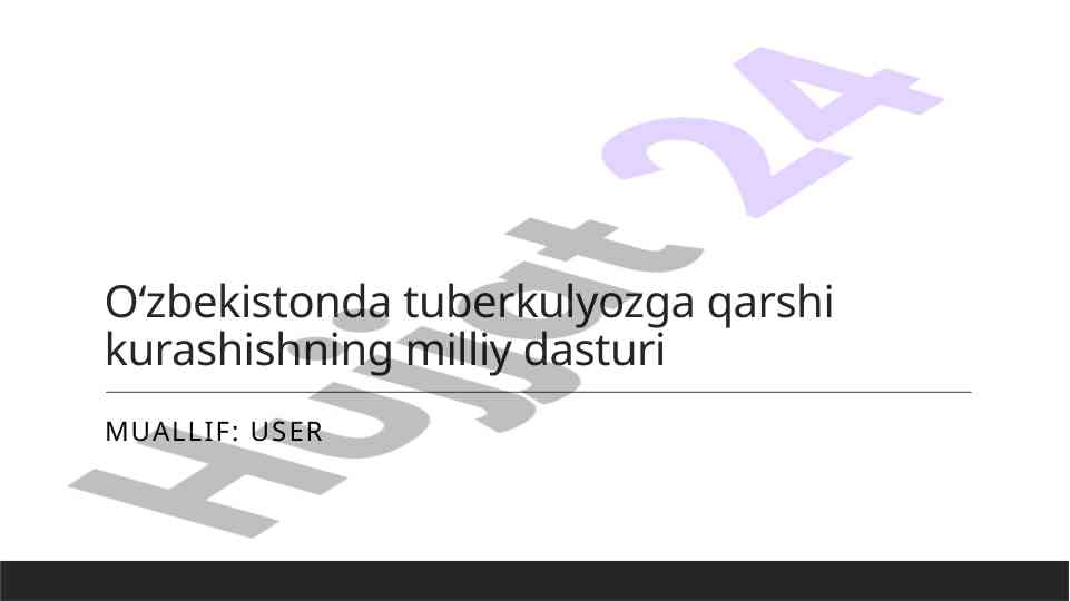 Oʻzbekistonda tuberkulyozga qarshi kurashish dasturi