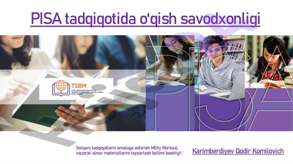O‘qish savodxonligi testlari va baholash