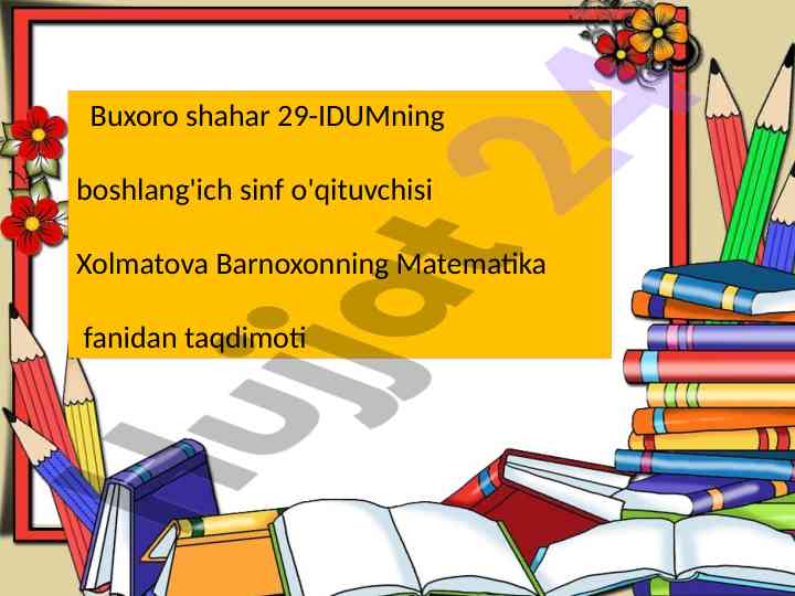 Aralash son tushunchasi ta'lim taqdimoti