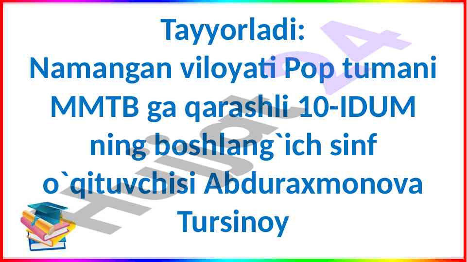 G` tovushi va g`g` harfi dars ishlanmasi