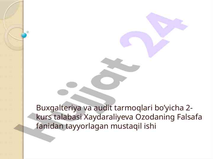 Falsafaning taraqqiyot bosqichlari tahlili