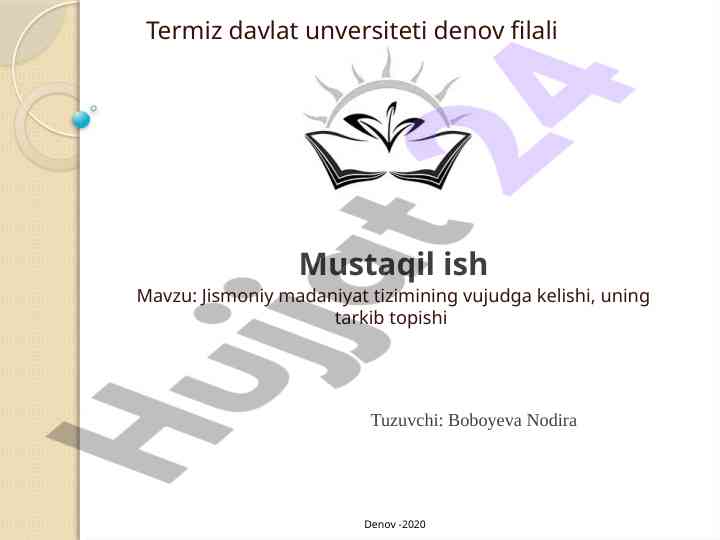 Jismoniy madaniyat tizimining vujudga kelishi