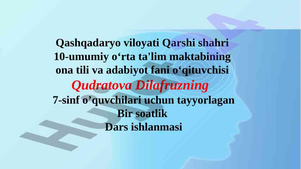 Modal so'zlar haqida dars ishlanmasi