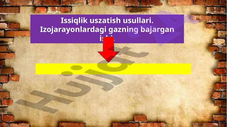 Issiqlik uzatish usullari va izojarayonlar
