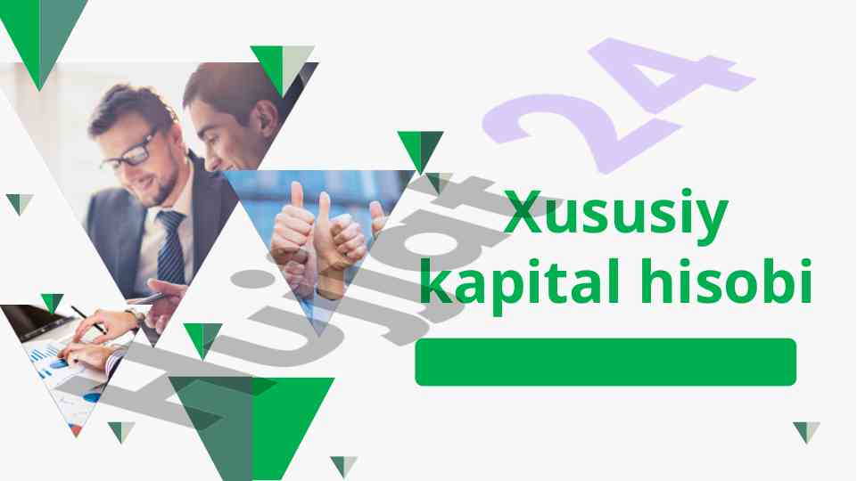 Xususiy kapital tushunchasi va tarkibi