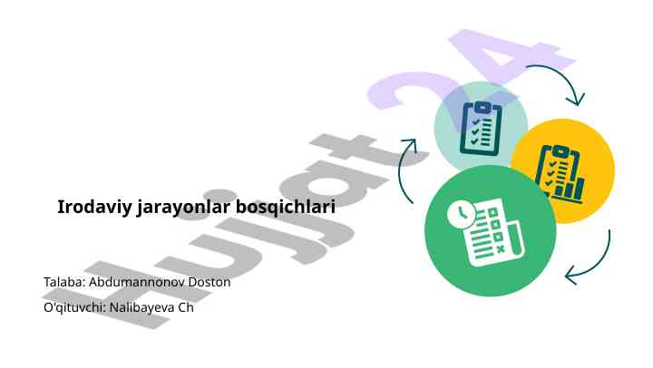 Irodaviy jarayonlar bosqichlari tushunchalari