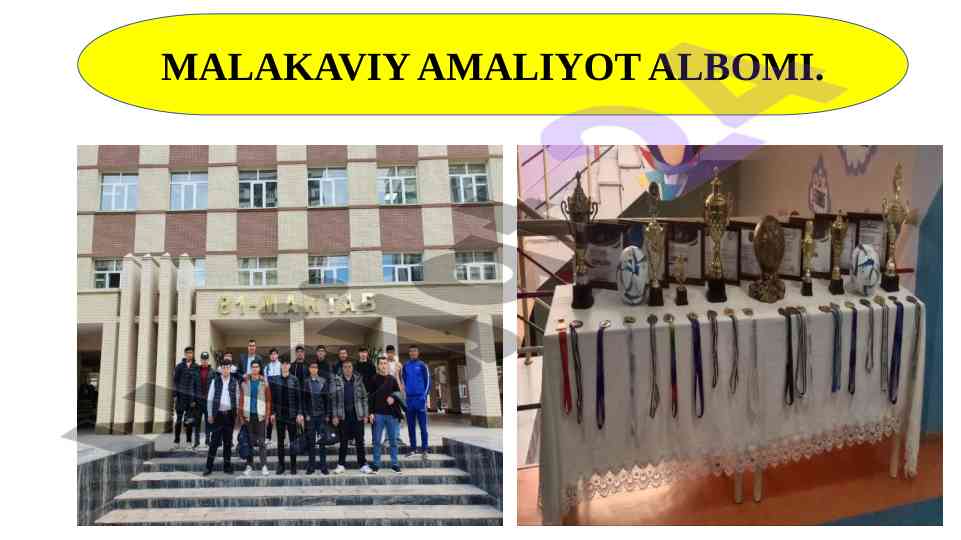 Malakaviya amaliyot albomi maktabda sport darslari