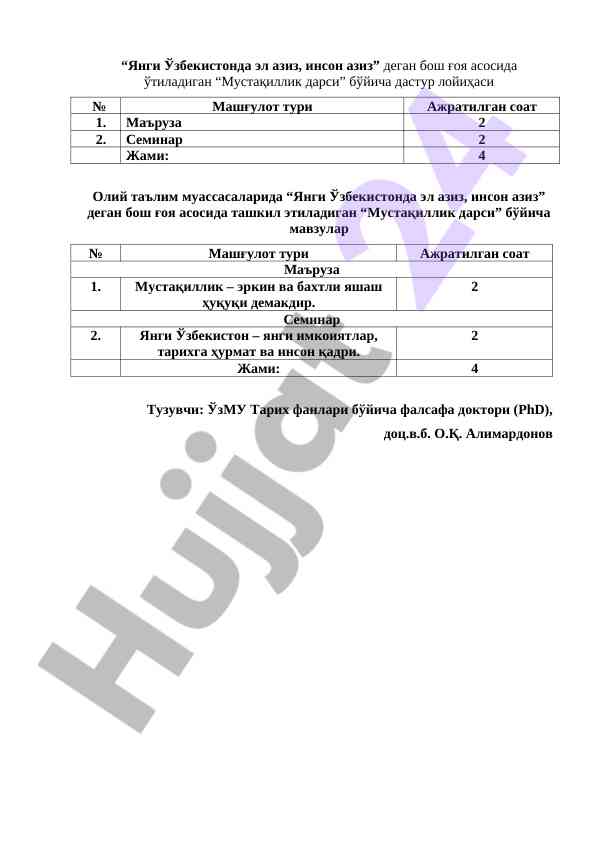 Mustaqqil tiklanish va taraqqiyot darslari