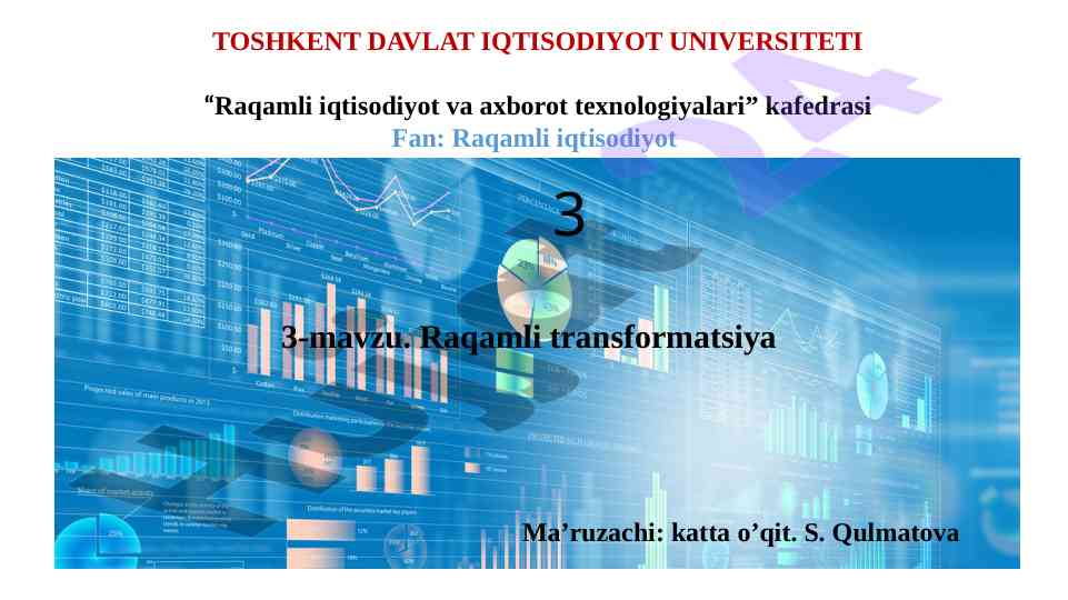 Raqamli transformatsiya strategiyalari bo‘yicha tahlil
