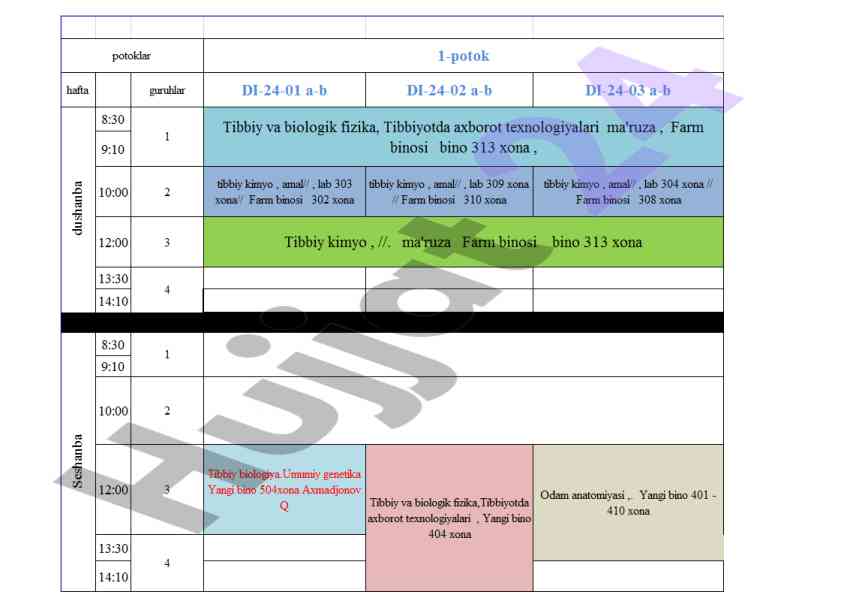2-kurs talabalari uchun yo‘l-yo‘riq