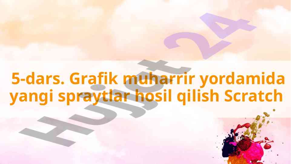 Grafik muharrir yordamida yangi spritlar hosil qilish