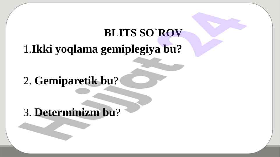 Gospital pedagogika tushunchalari va xususiyatlari