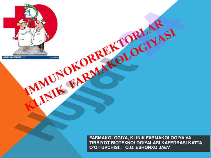 Immunostimulyatorlar va ulardan foydalanish
