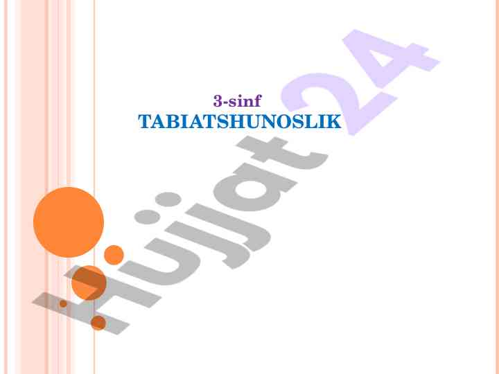 Tabiatshunoslik 3-sinf o‘quv darslik