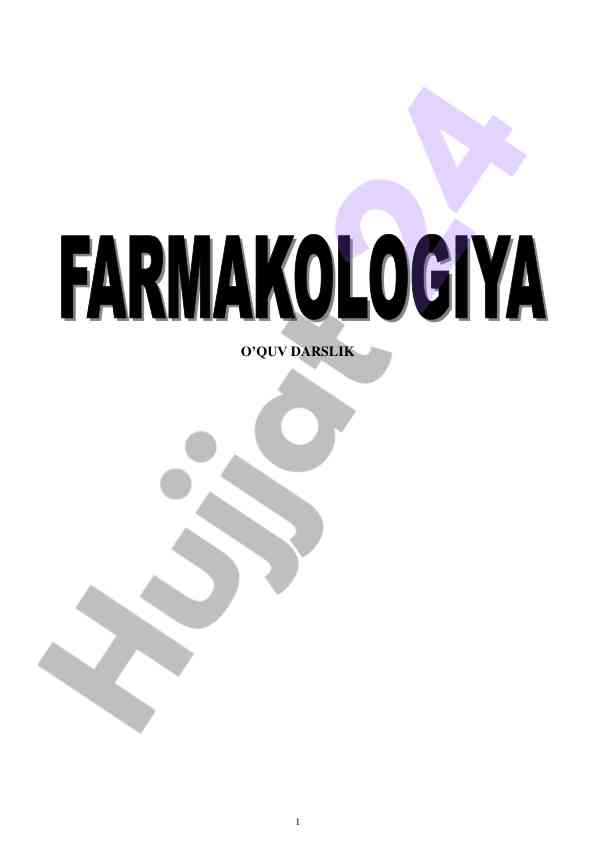 Amaliy tibbiyot farmakologiya asoslari