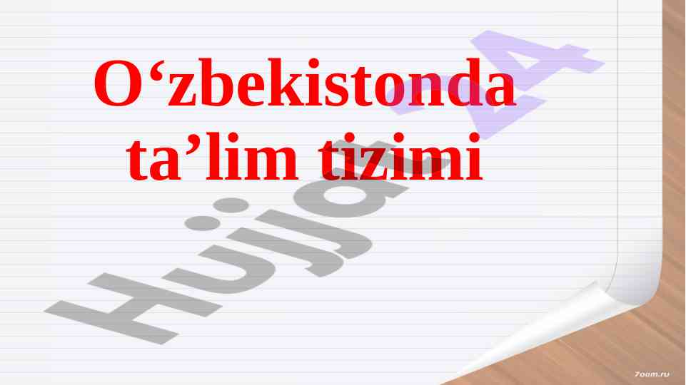 O'zbekistonda ta'lim tizimi tahlili