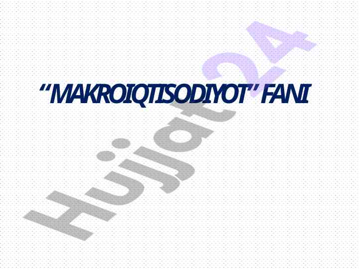 Pul bozorida muvozanat tahlili