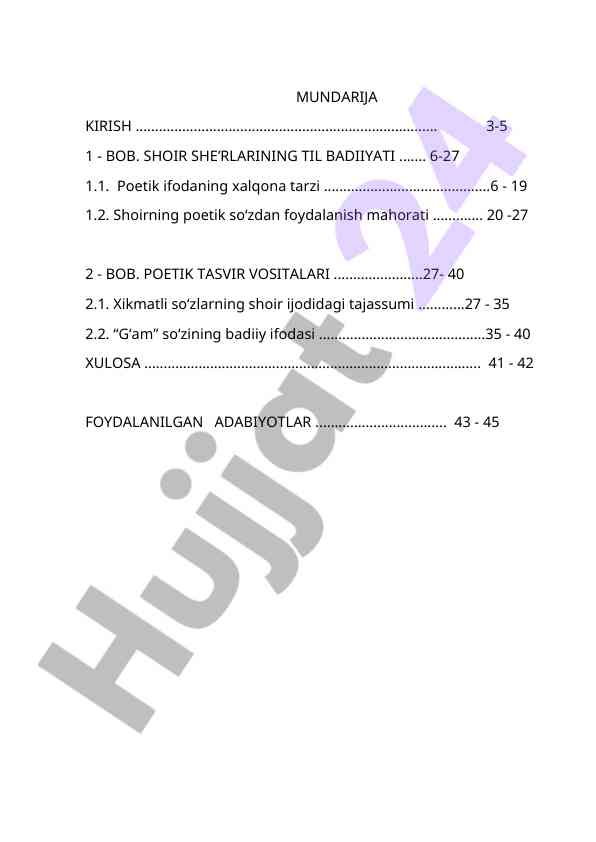 Shoir she’rlari tili badiiyati va tasvir vositalari