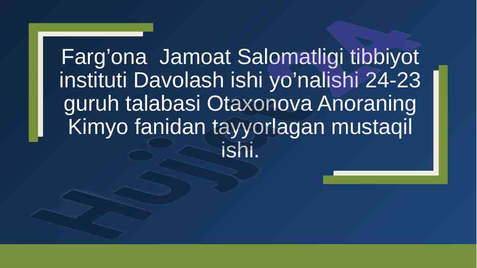 Aminokislotalar va ularning oziqlanishdagi ahmiyati