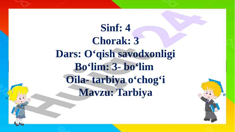 4_sinf_o'qish savodxonligi Tarbiya_Habibulla_Qodiriy