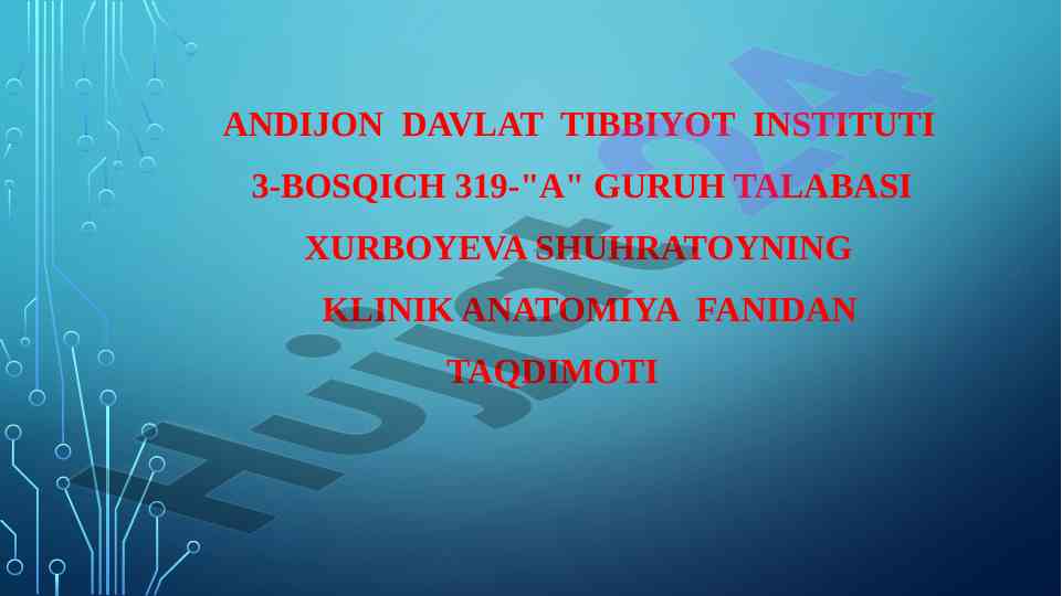 Qorin devori va anatomiyaga oid taqdimot