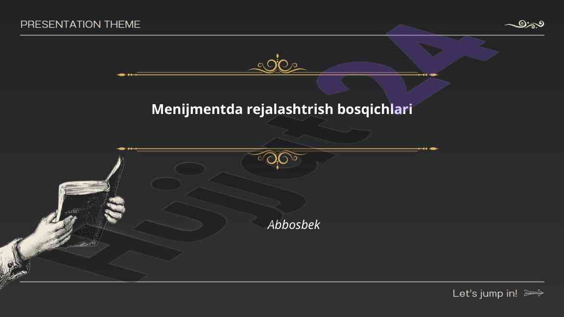 Menijmentda rejalashtrish bosqichlari tahlili