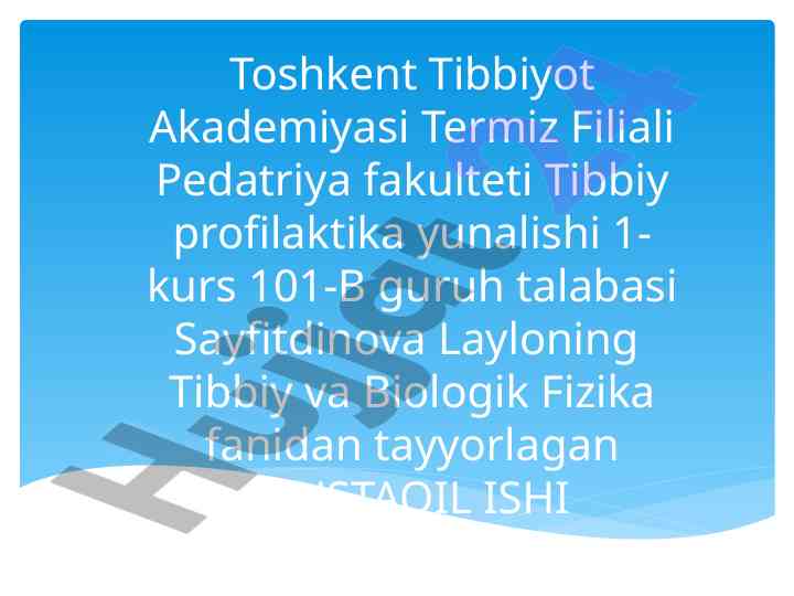 Ko’zning optik sistemasi va uning fizik xususiyatlari