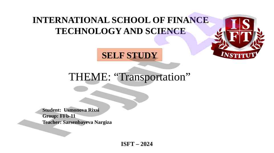 Types of transportation and their impact