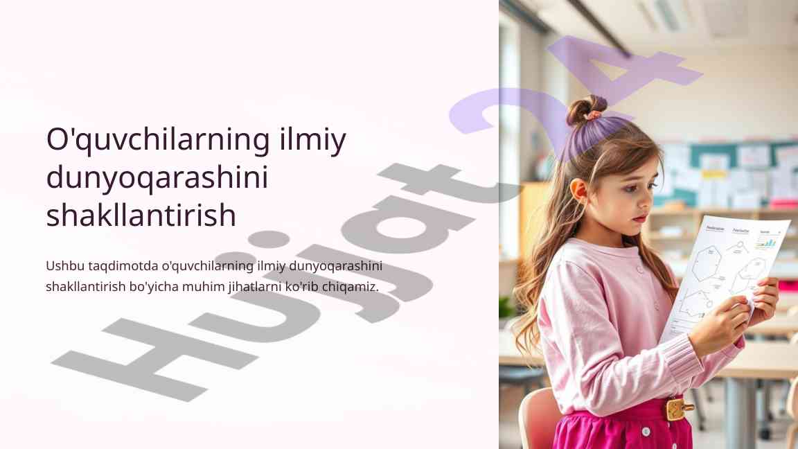 O'quvchilarda ilmiy dunyoqarashni rivojlantirish