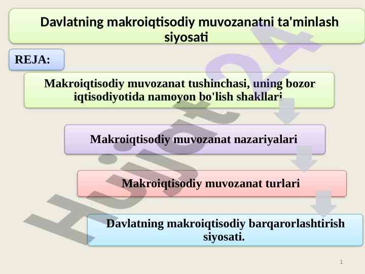 Makroiqtisodiy muvozanat nazariyalari bilan iqtisodiy resurslar