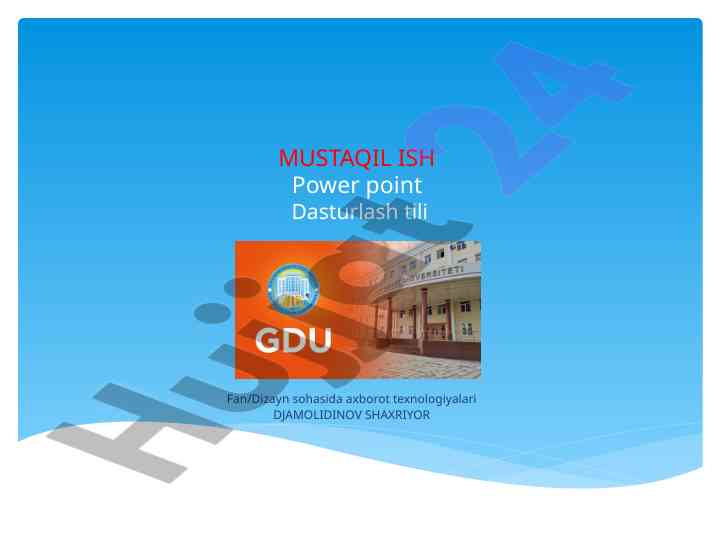 Powerpoint dasturlash tili va vba kodlash