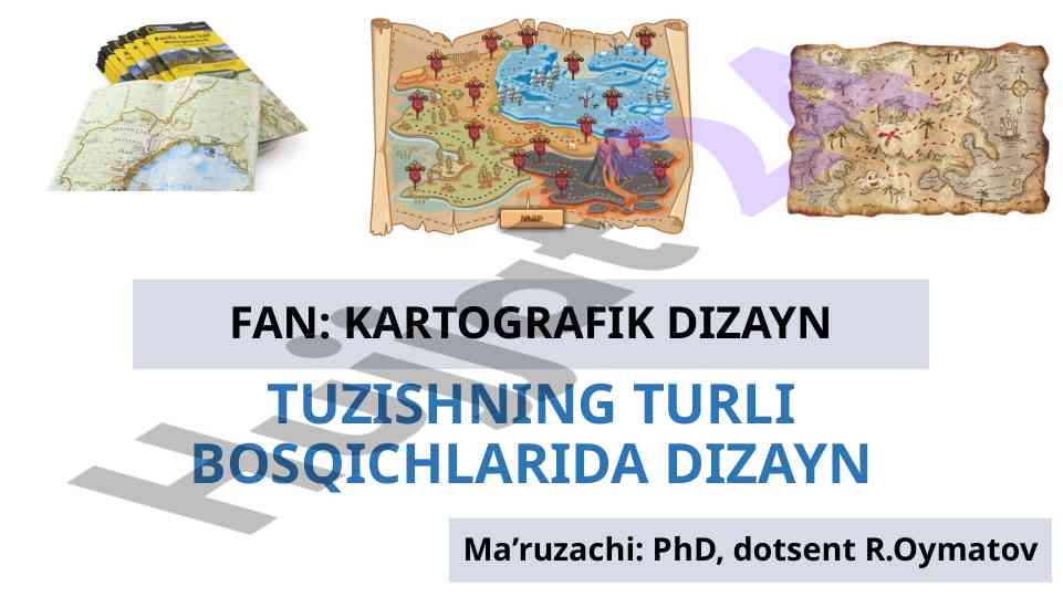 Kartalarni tuzishning turlari va dizayn asoslari