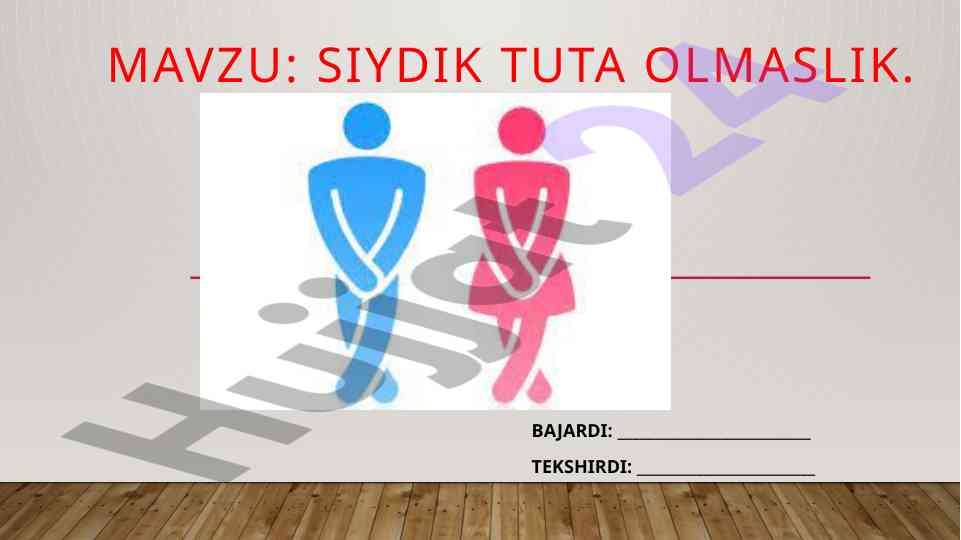 Siydik tuta olmaslik muammolari va ularning turlari
