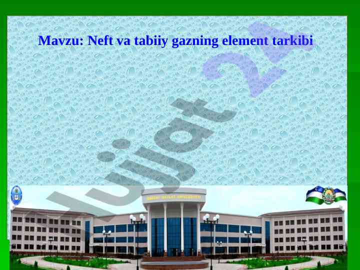 Neft va tabiiy gazning element tarkibi