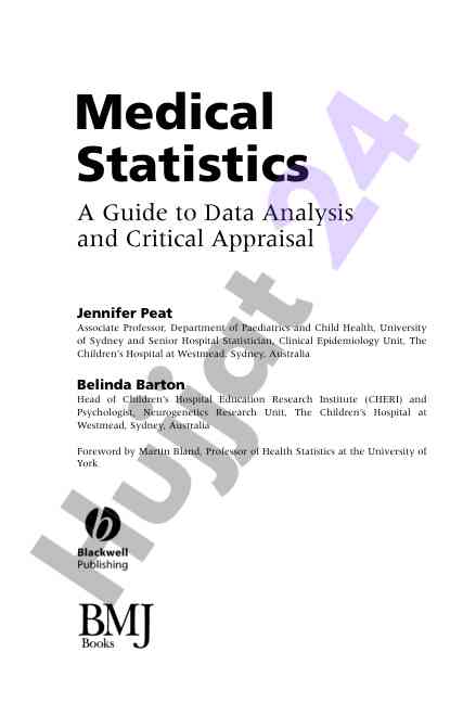 Medical statistics guide to data analysis and appraisal