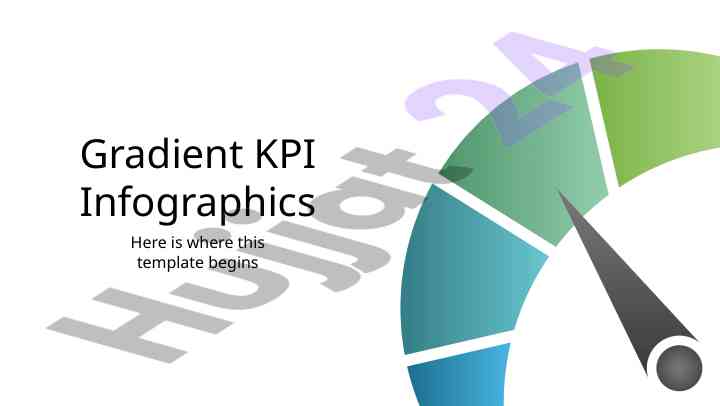 Gradient kpi infographics presentation template