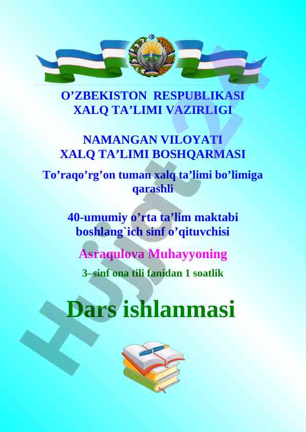 Ona tili dars ishlanmasi: so’zlarni o’zaro bog’lovchi qo’shimchalar
