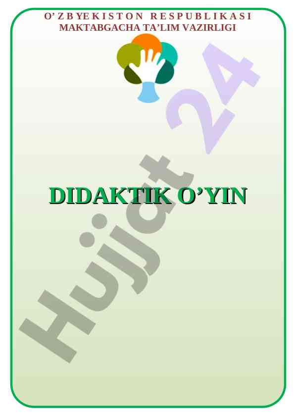 Kubikdan teleminora quramiz ta’limiy o’yini