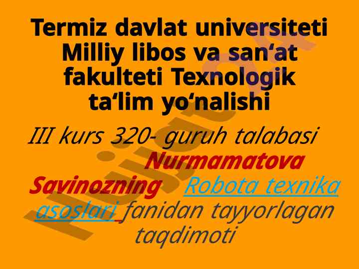 Uzatmalar turlari va ularning mexanizmlari