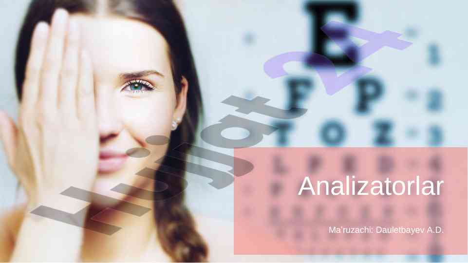 Analizatorlarning umumiy tuzilishi va ahamiyati