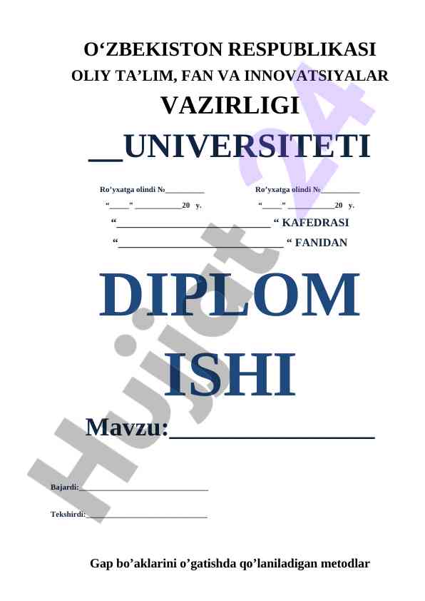 Gap Bo‘laklarini O‘rganish Metodlari