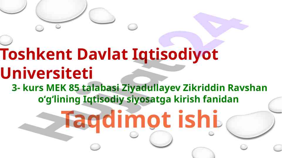 Iqtisodda monopolizmga qarshi siyosat va raqobat