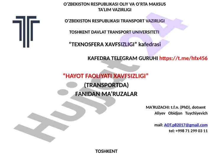 Temir yo'l korxonalarini xavfsizlik takliflari