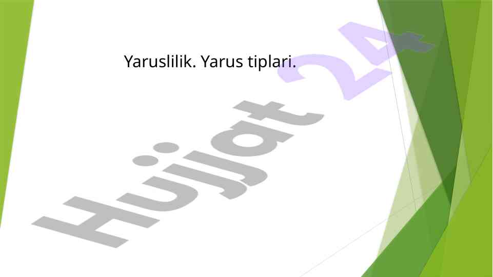 Yaruslilik va uning ekologik ahamiyati