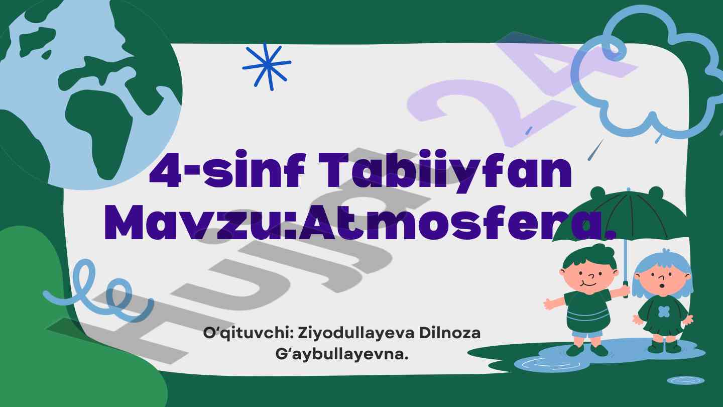 Atmosfera tarkibi va qatlamlari haqida ma'lumot