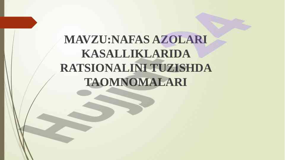 Nafas azolari kasalliklarida ratsional taomnomalar