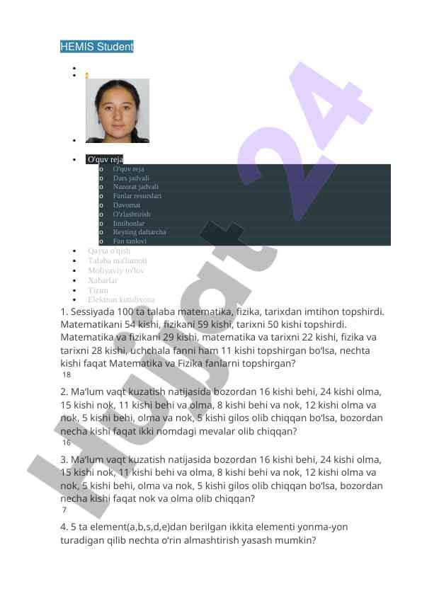 Matematika va fizika imtihonlari natijalari tahlili