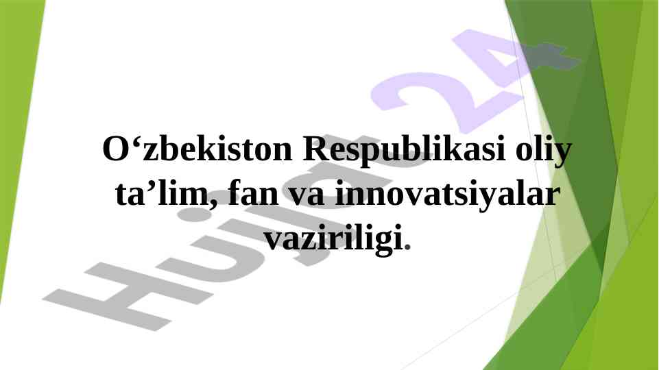 O‘zbekiston respublikasi oliy taʼlim tasnifi va raqamlar